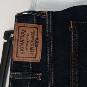 Signature by Levi Strauss Dark Blue Straight Jeans